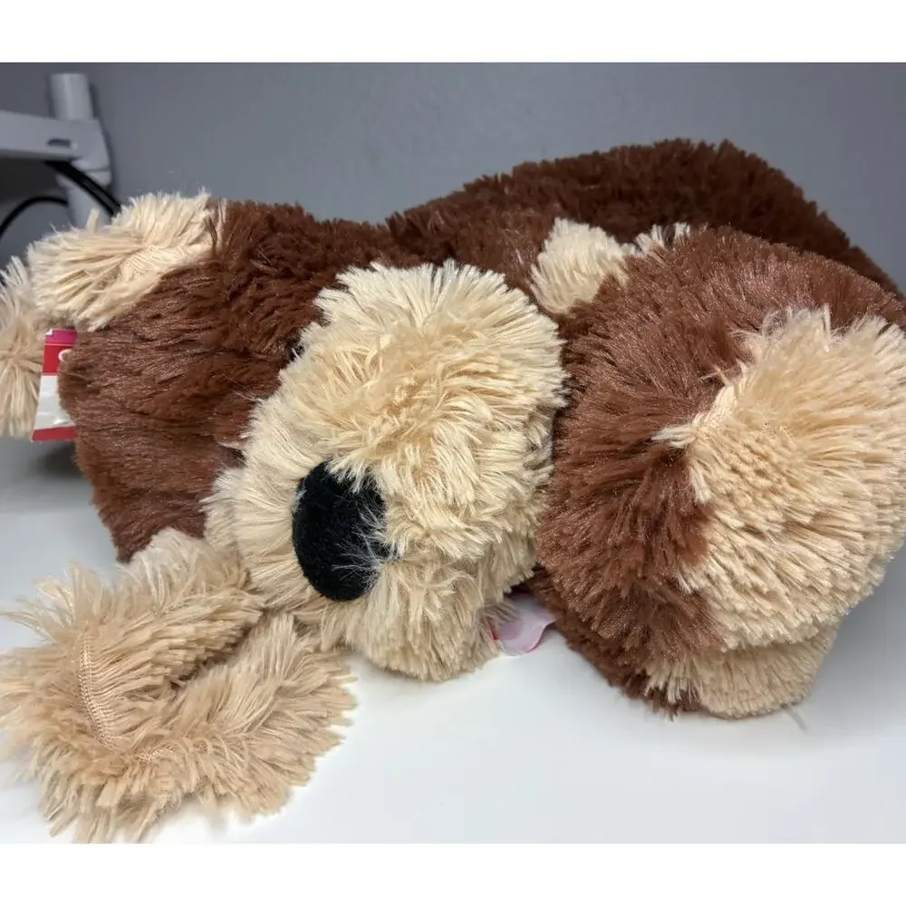Animal Adventure Brown Dog Plush 18” Shaggy Valentines Bow Circo Target With Tag